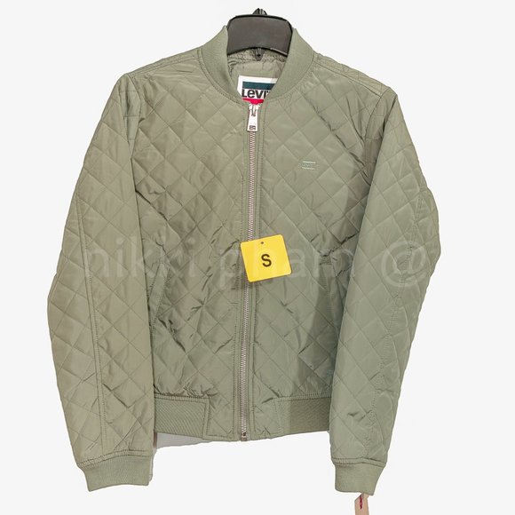 SIZE SMALL LEVI'S WOMEN Diamond Quilted Bomber Jacket - Picture 8 of 9